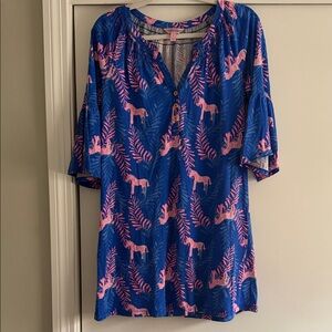 Lilly Pulitzer Blue and Pink Zebra Dress